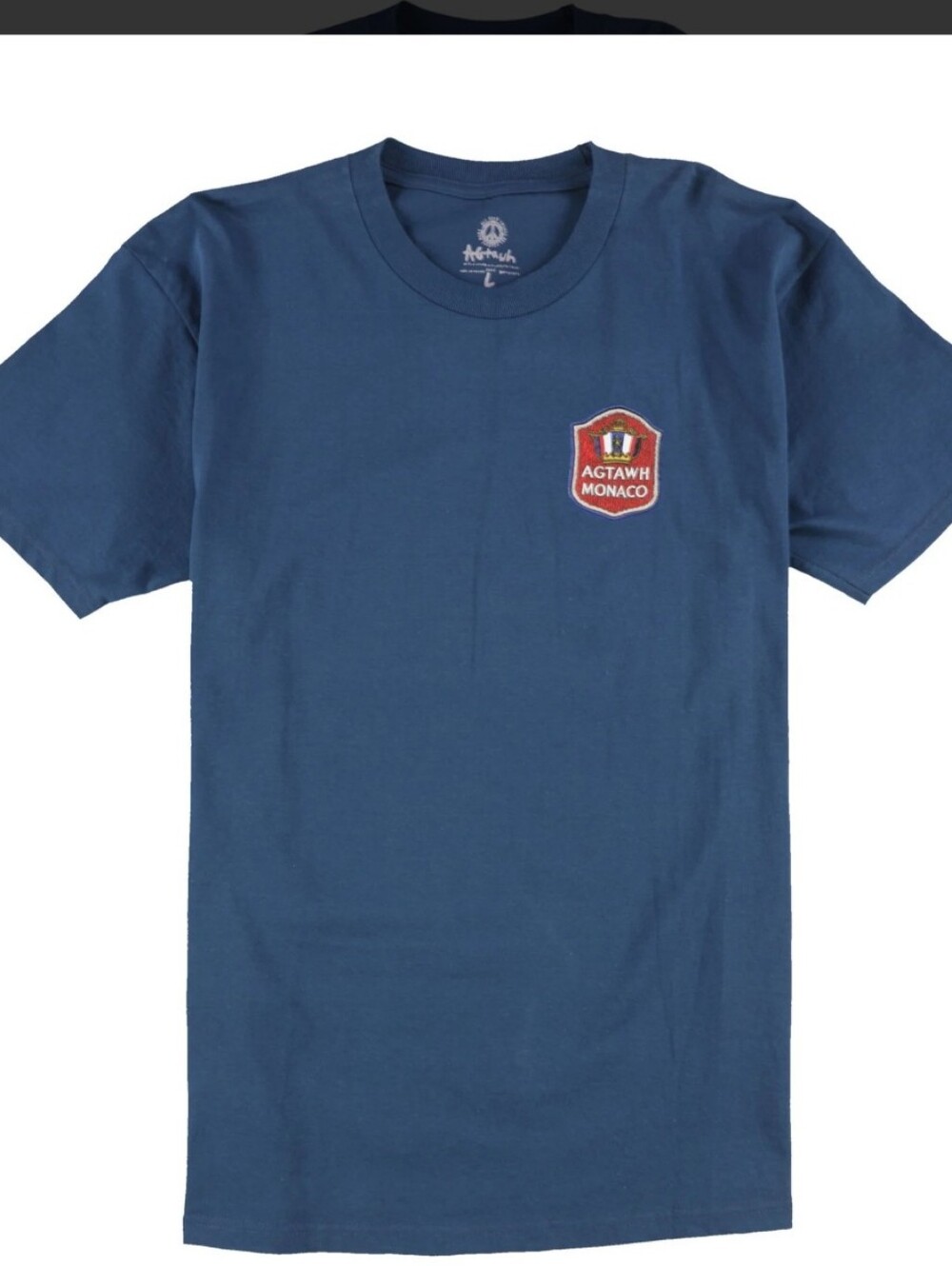Agtawh Navy Monaco Shield Short Sleeve Tee. Various Sizes NWT